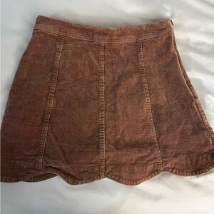 Scalloped Mini Skirt